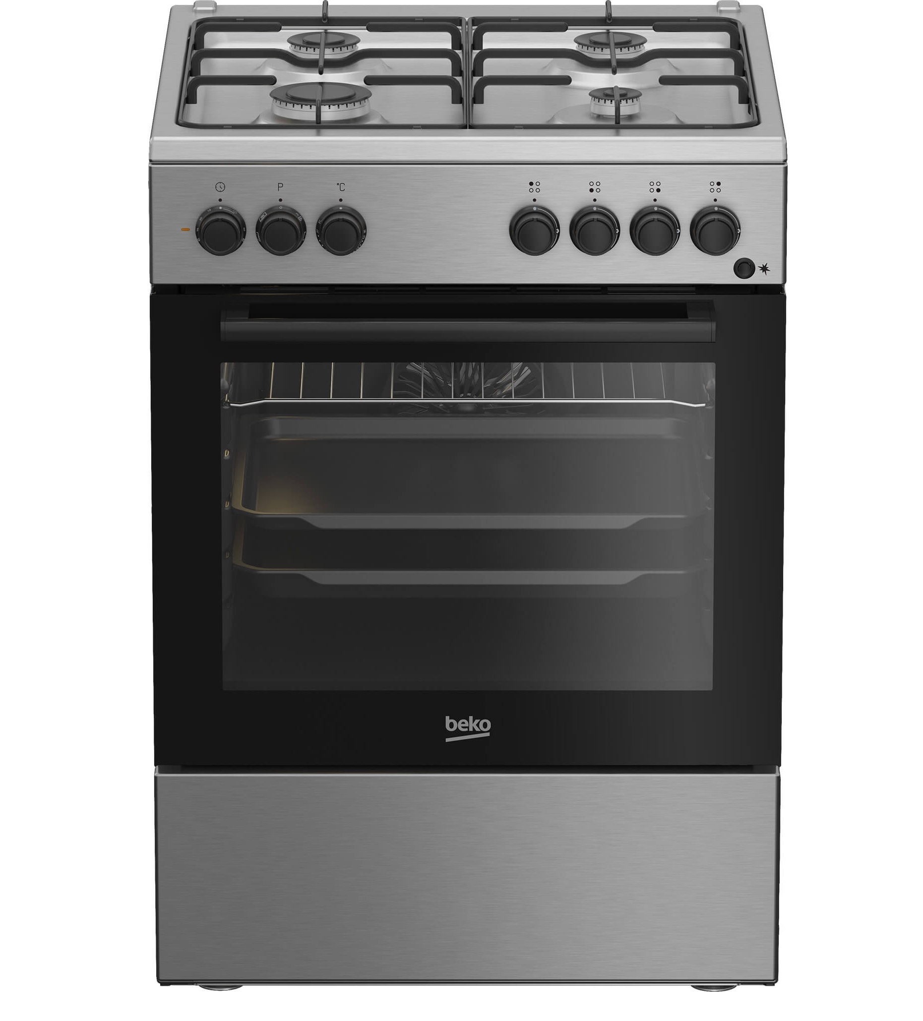 aragaz_beko_fbse62120xd_1 Aragaz Beko, 4 arzatoare cu eficienta ridicata, aprindere buton, cuptor electric - imagine 1