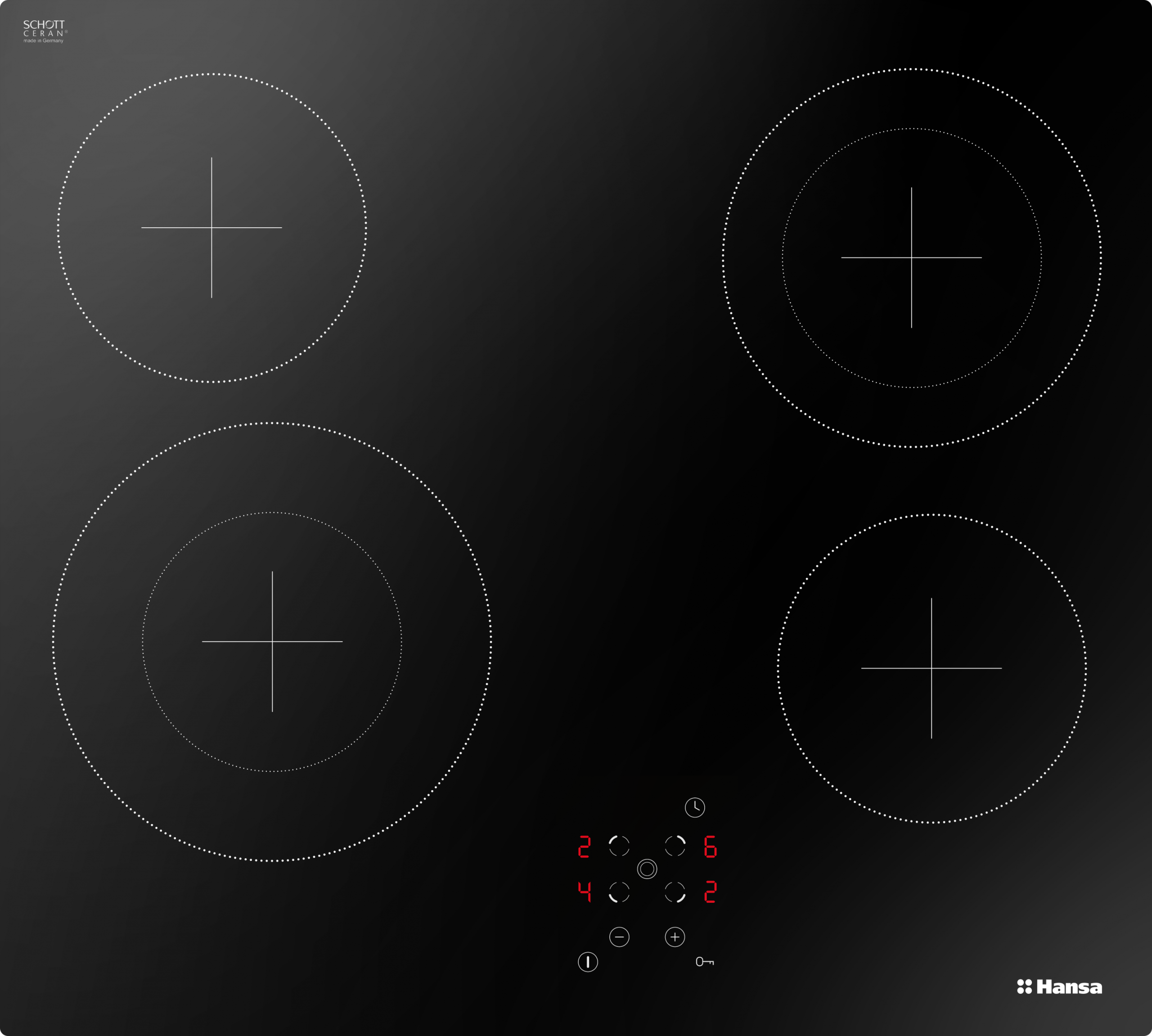 bhc96508_1.png Plita electrica Hansa, vitroceramica, 60 cm, negru - imagine 1