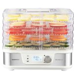 Deshidrator de alimente Daewoo, 500 W, 5 tavi deshidratare, display digital, tim