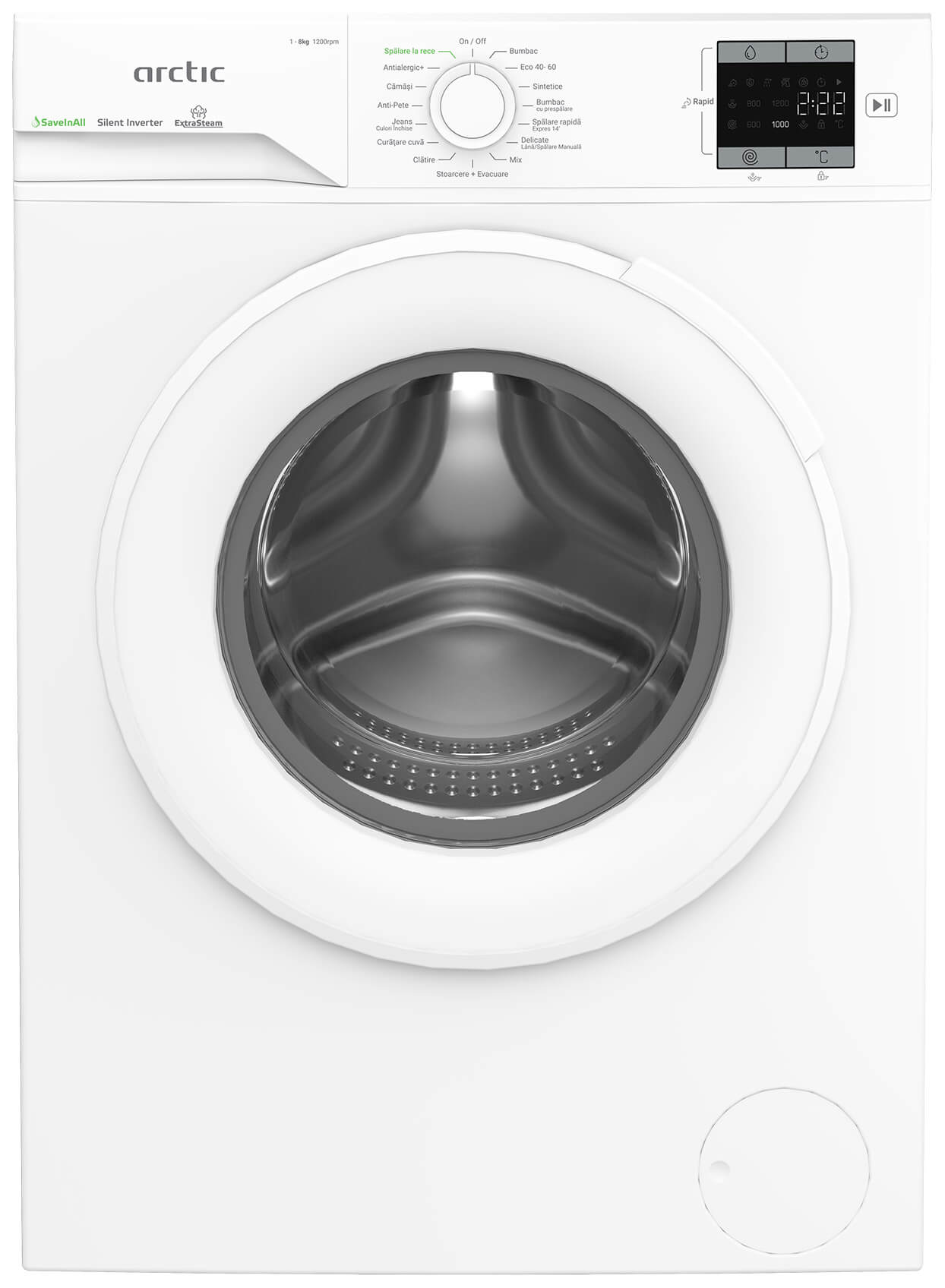 masina_de_spalat_rufe_arctic_aplm1wfsu18210w_1_1.jpg Masina de spalat rufe Arctic, 8kg, Clasa A, 1200rpm, Motor SilentInverter, Extra - imagine 1