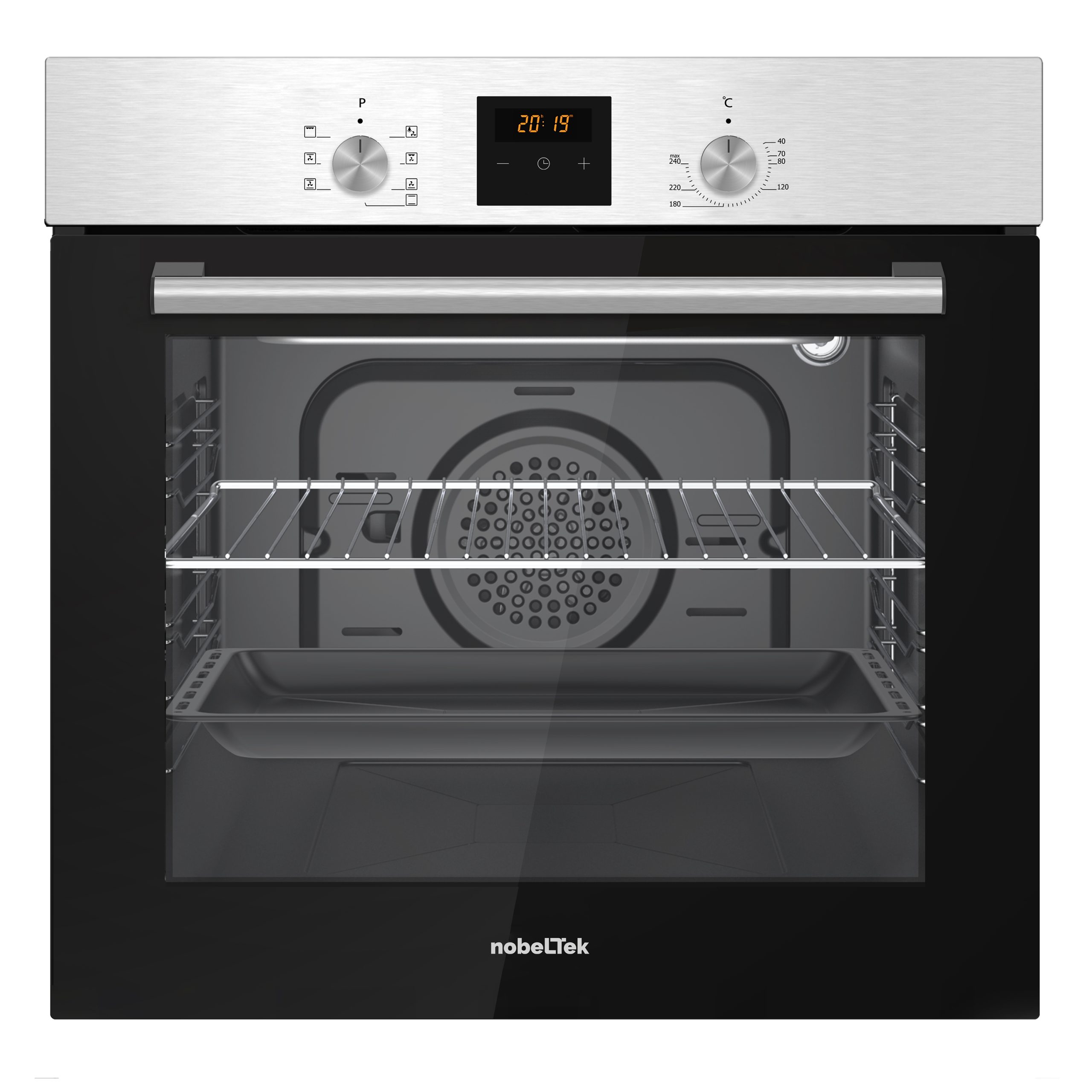 nbio-627ix-1_1_2.jpg Cuptor incorporabil electric, 7 functii, timer digital, 60L, sticla dubla, venti - imagine 1