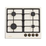 Plita incorporabila, gaz, comenzi frontale, aprindere buton, gratare fonta