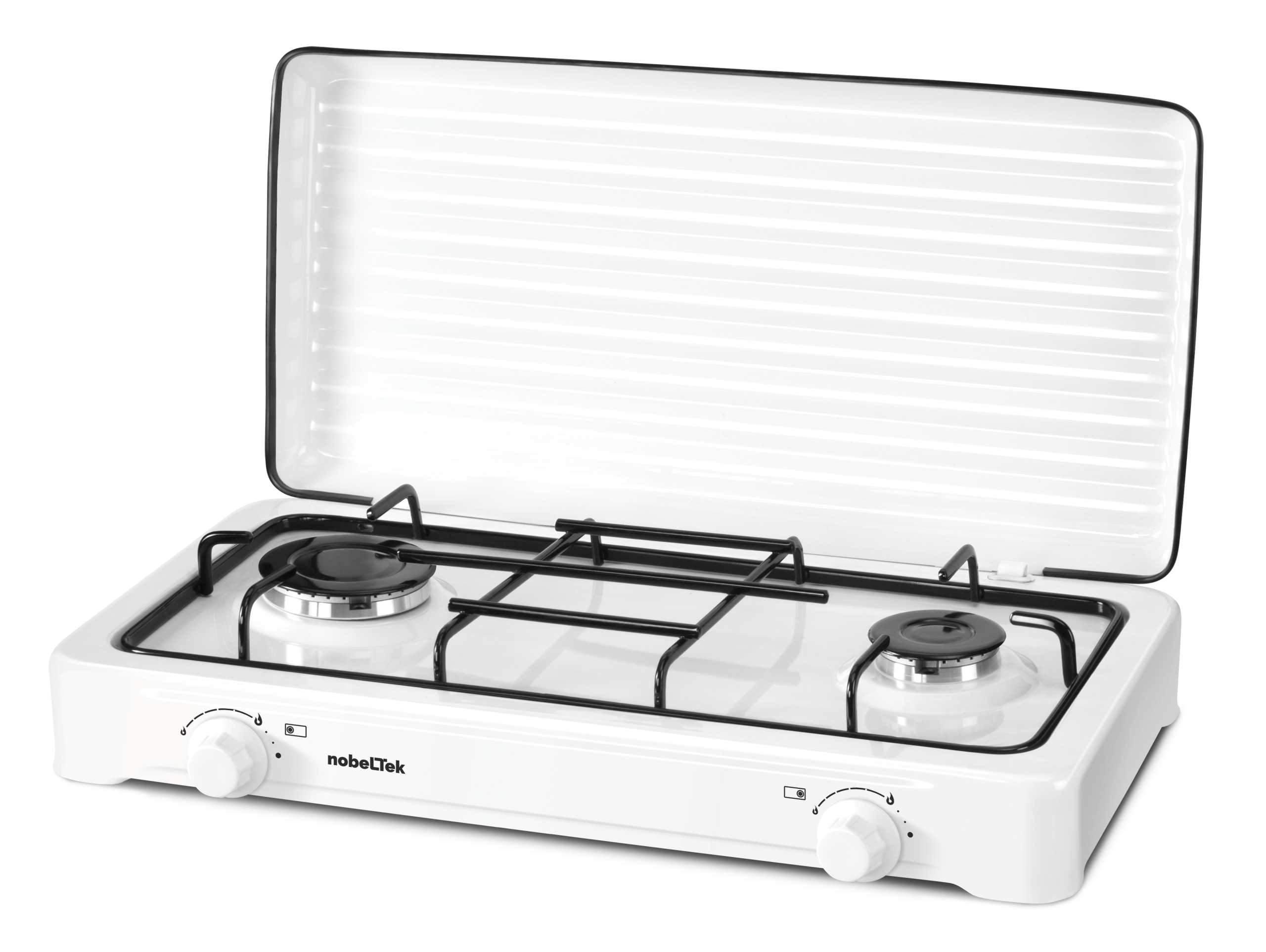 nobeltek_ikili_setustu.png Plita NobeLTek exterior, gaz, 2 arzatoare, gratar emailat, fara sigurata, diuze - imagine 1