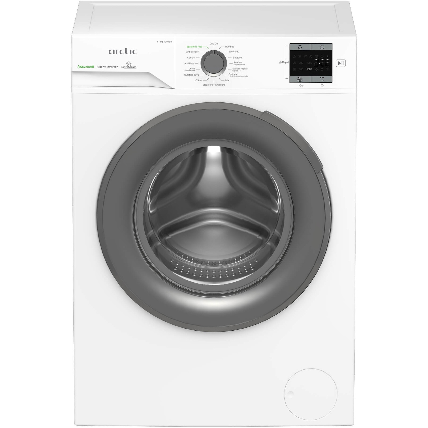 res_a8ca0288ce10ecaa63bb20d37e46515a.jpg Masina de spalat rufe Arctic, 9kg, 1200rpm, Clasa A, Motor SilentInverter - imagine 1